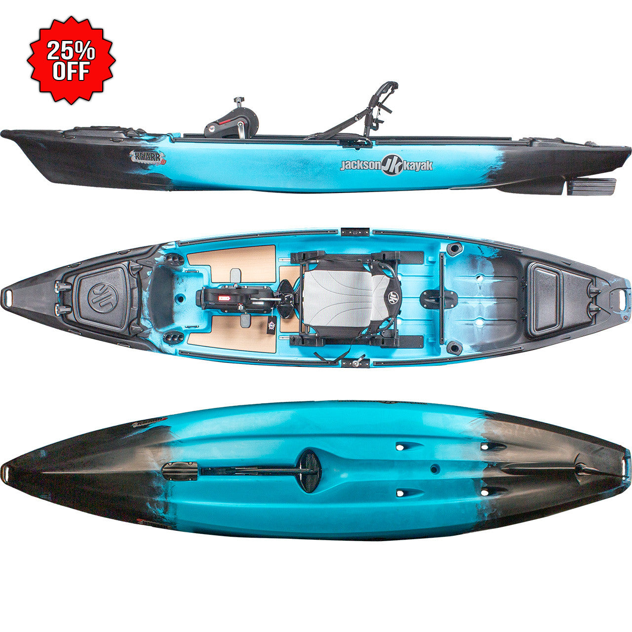 Jackson Kayak Knarr FD Fishing Sit-On-Top Pedal Kayak – Caney Fork 