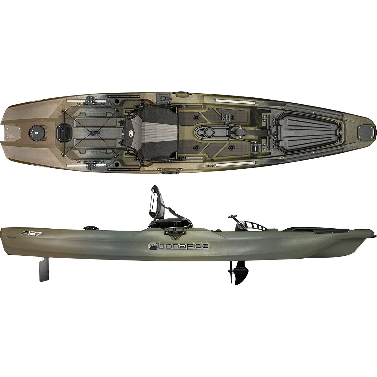 pedal kayak Bonafide Pedal P127 Fishing Kayak Camo