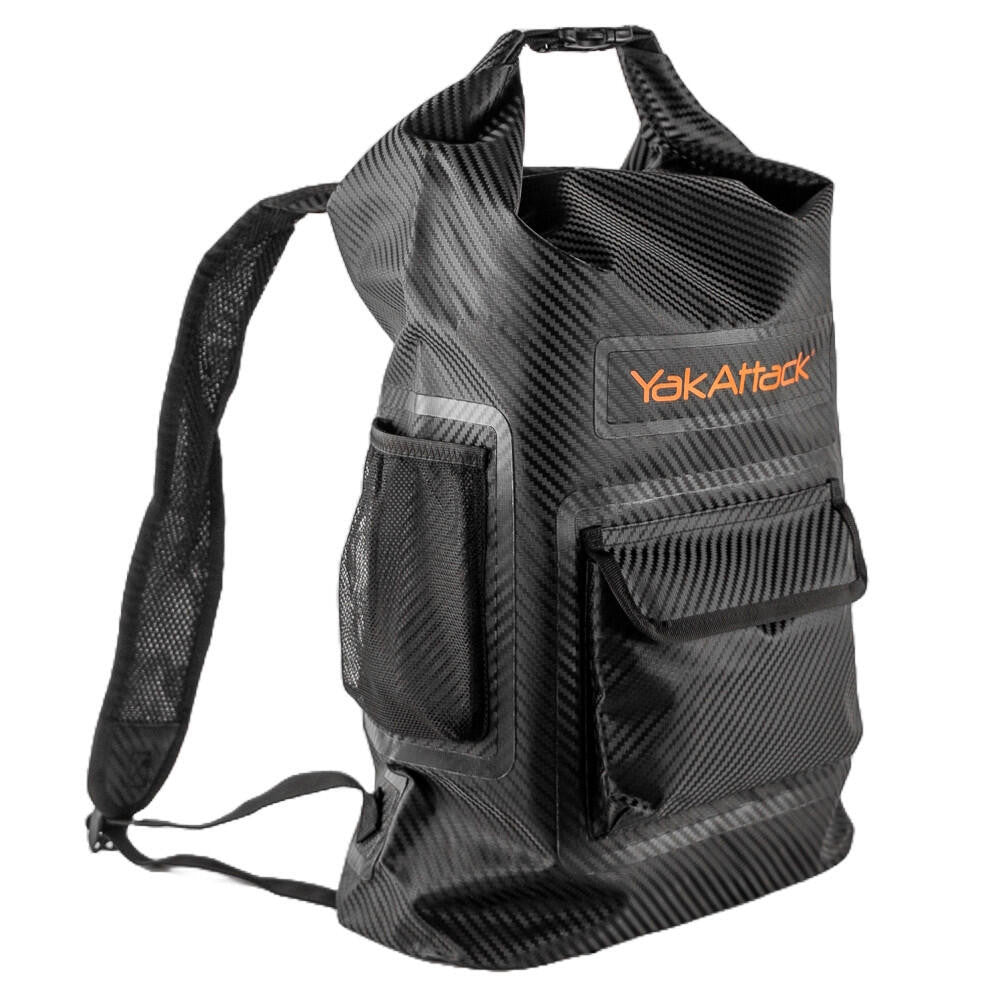 YakAttack 20L Roll-Top Drybag Backpack, Black Carbon