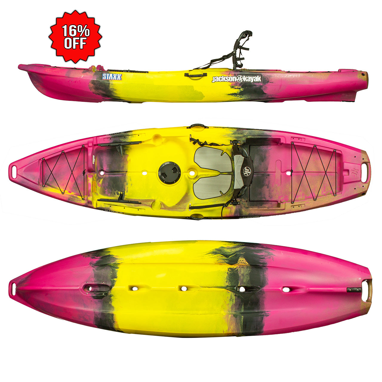 Jackson Kayak Staxx Recreational Sit On Top Kayak – Caney Fork Jackson Kayak Staxx Recreational Sit On Top Kayak – Caney Fork