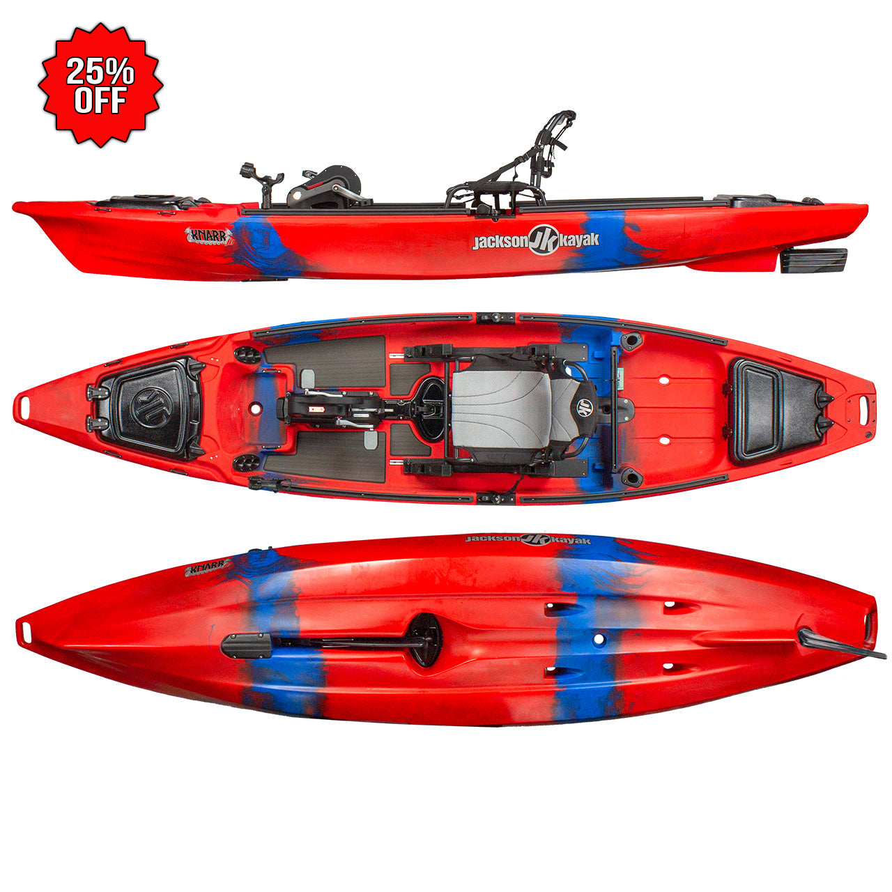 Jackson Kayak Knarr FD Fishing Sit-On-Top Pedal Kayak – Caney Fork 