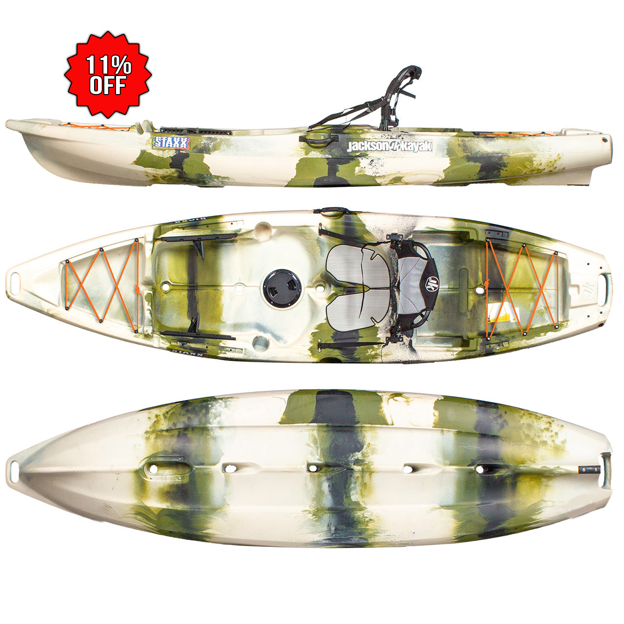 Jackson Kayak Staxx Recreational Sit On Top Kayak – Caney Fork Jackson Kayak Staxx Recreational Sit On Top Kayak – Caney Fork