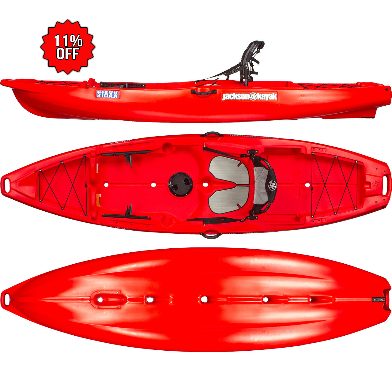 Jackson Kayak Staxx Recreational Sit On Top Kayak – Caney Fork