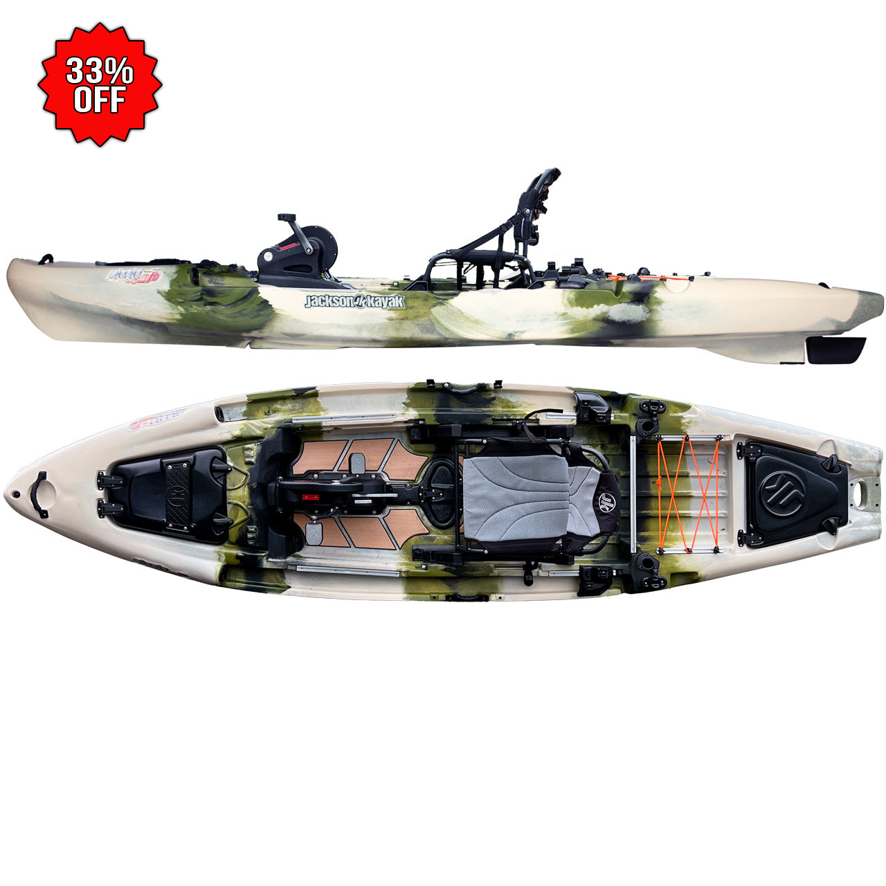 Jackson Kayak Big Rig FD Fishing Sit On Top Pedal Kayak – Caney