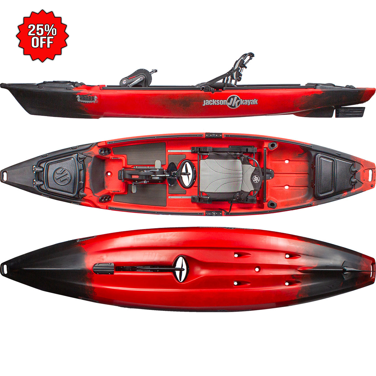 Jackson Kayak Knarr FD Fishing Sit-On-Top Pedal Kayak – Caney Fork 