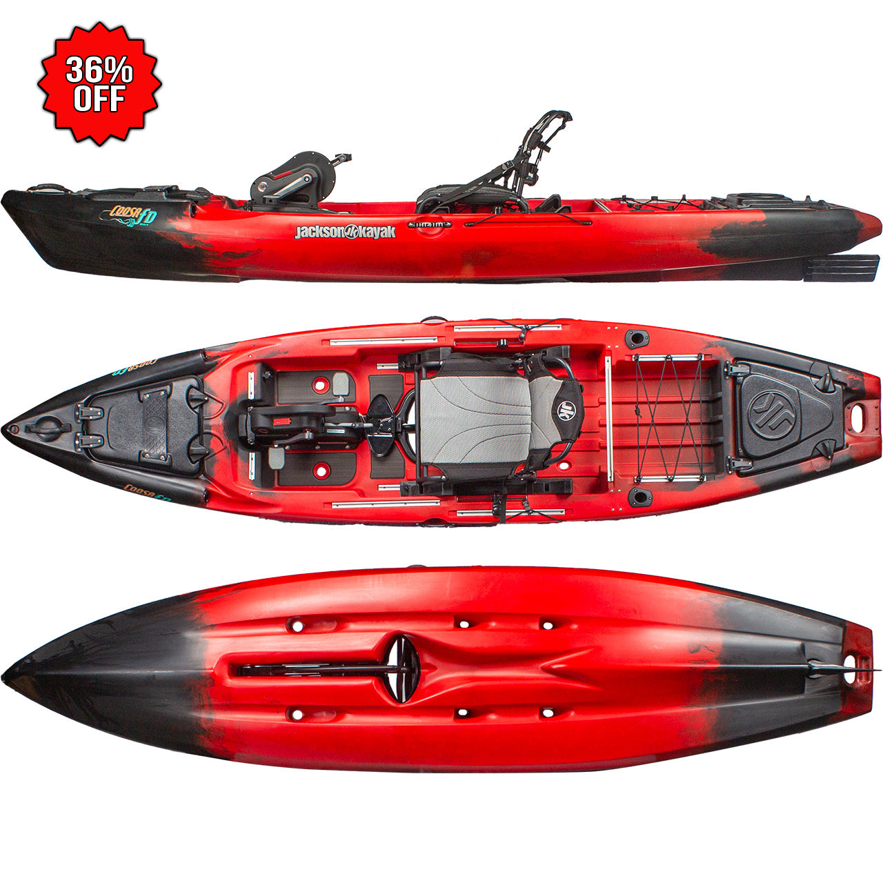 Jackson Kayak Coosa FD Fishing Sit On Top Pedal Kayak – Caney Fork