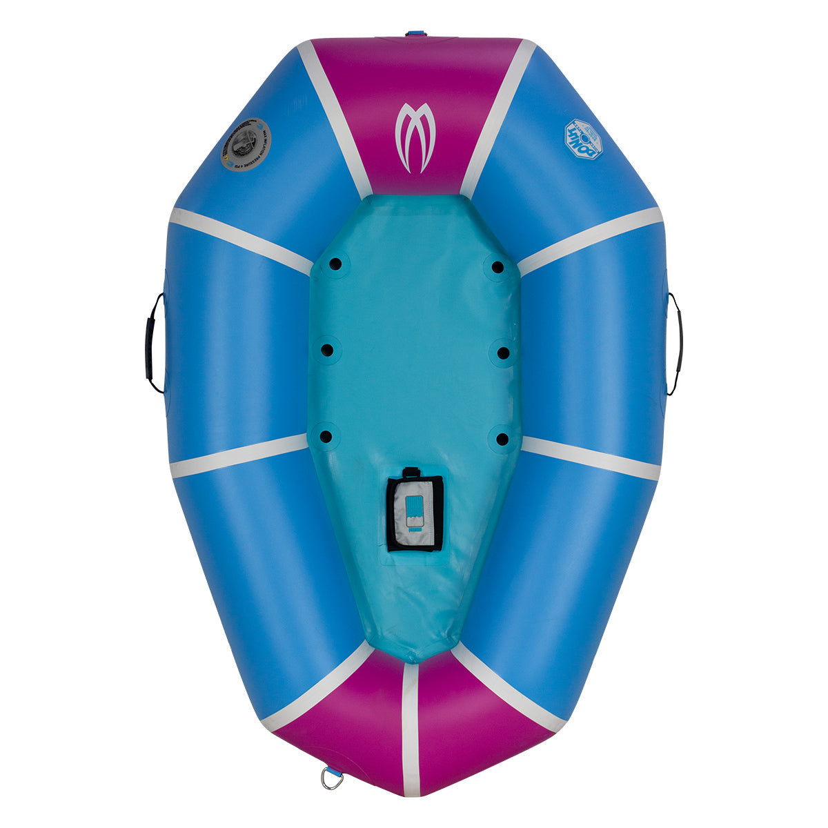 Badfish Dingy River Tube, Magenta/Blue, top view