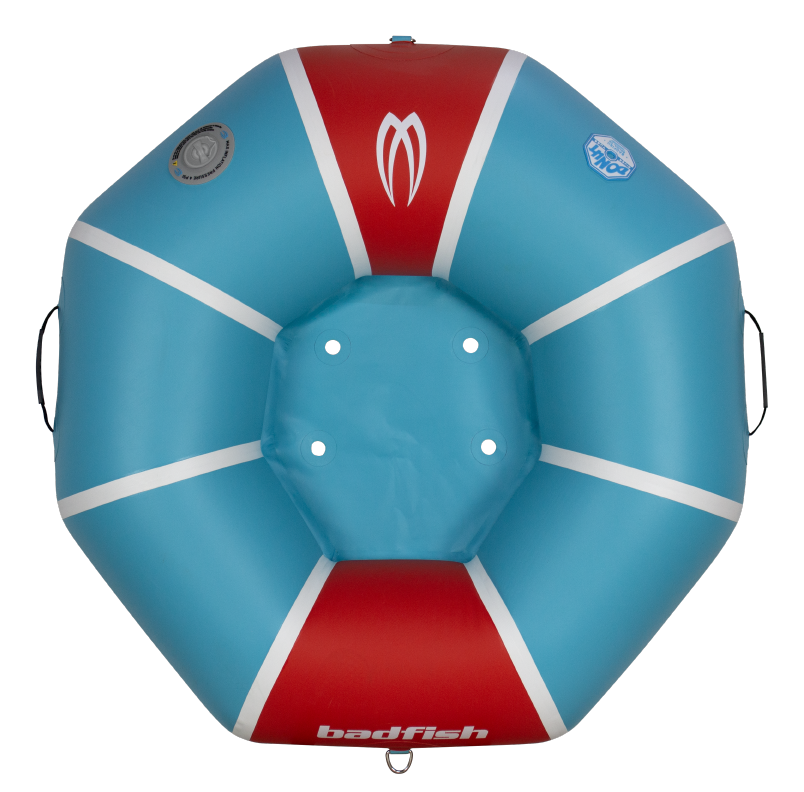 Badfish Donut River Tube, Red/Blue, top view