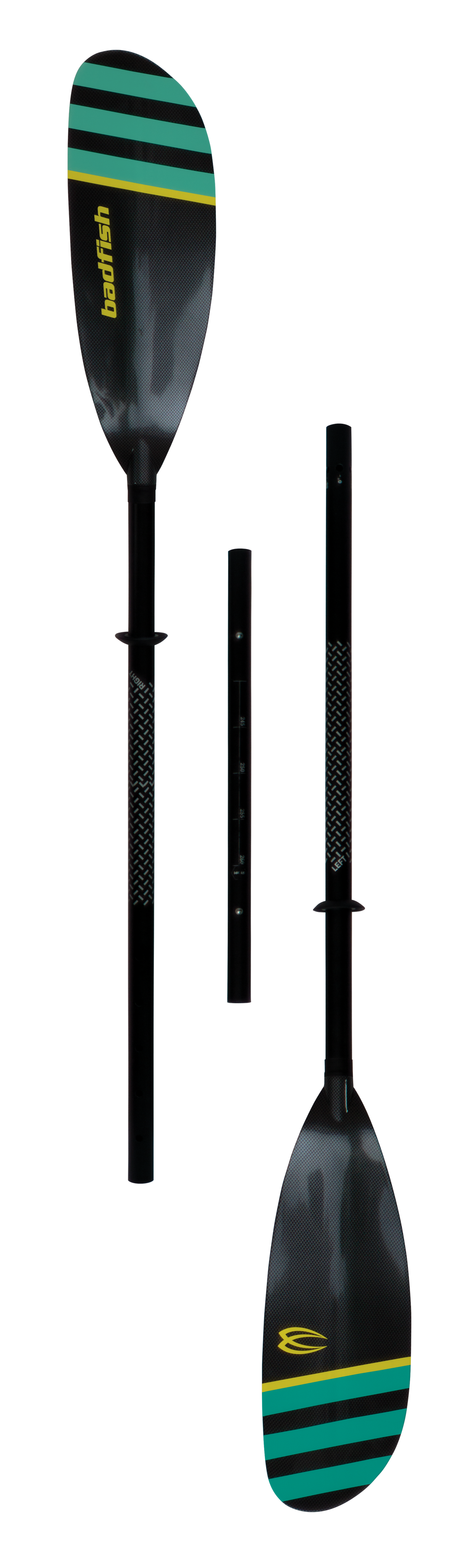 Badfish Custom Kayak Paddle, broken down