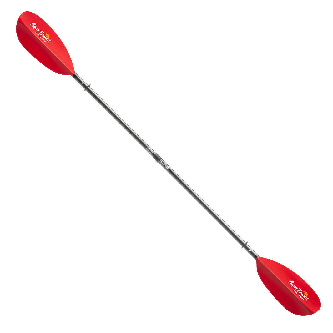 Aqua Bound Manta Ray Hybrid 4-Piece Versa-Lok Kayak Paddle, Sunset Red, full paddle