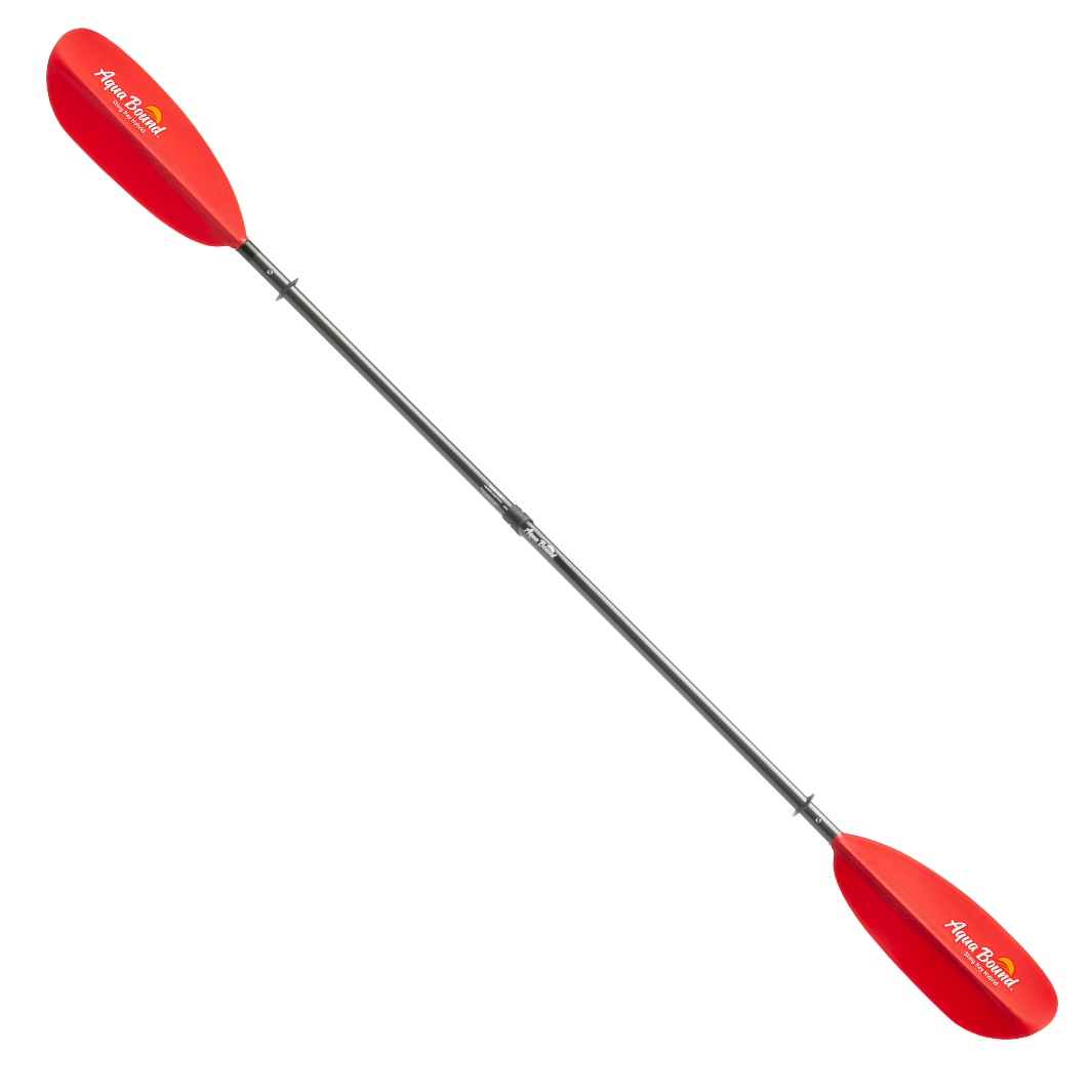 Aqua Bound Sting Ray Hybrid 4-Piece Versa-Lok Kayak Paddle, Sunset Red, full paddle