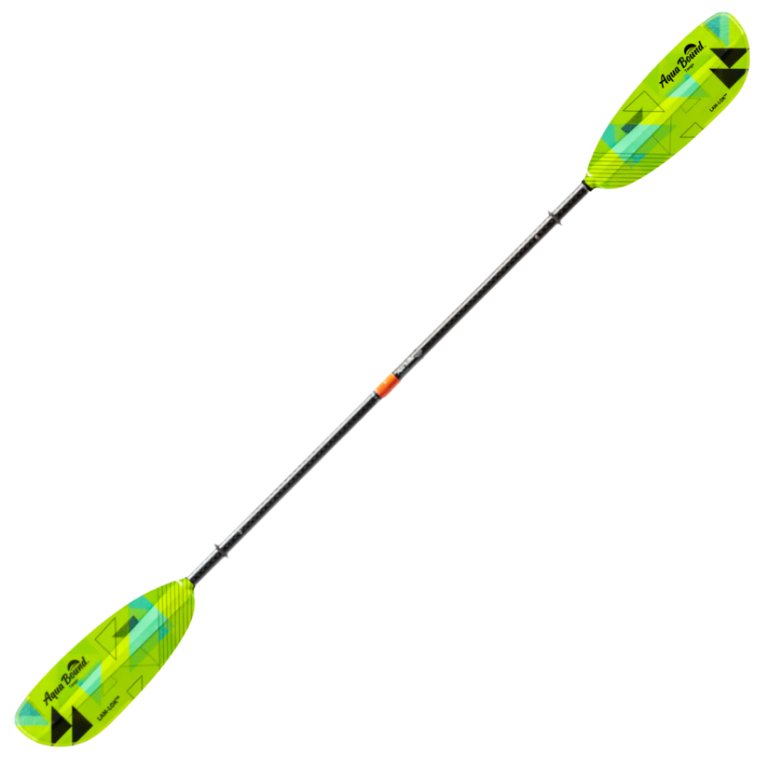 Aqua Bound Tango Fiberglass 2-Piece Straight Shaft Kayak Paddle, Geo Punch, full paddle