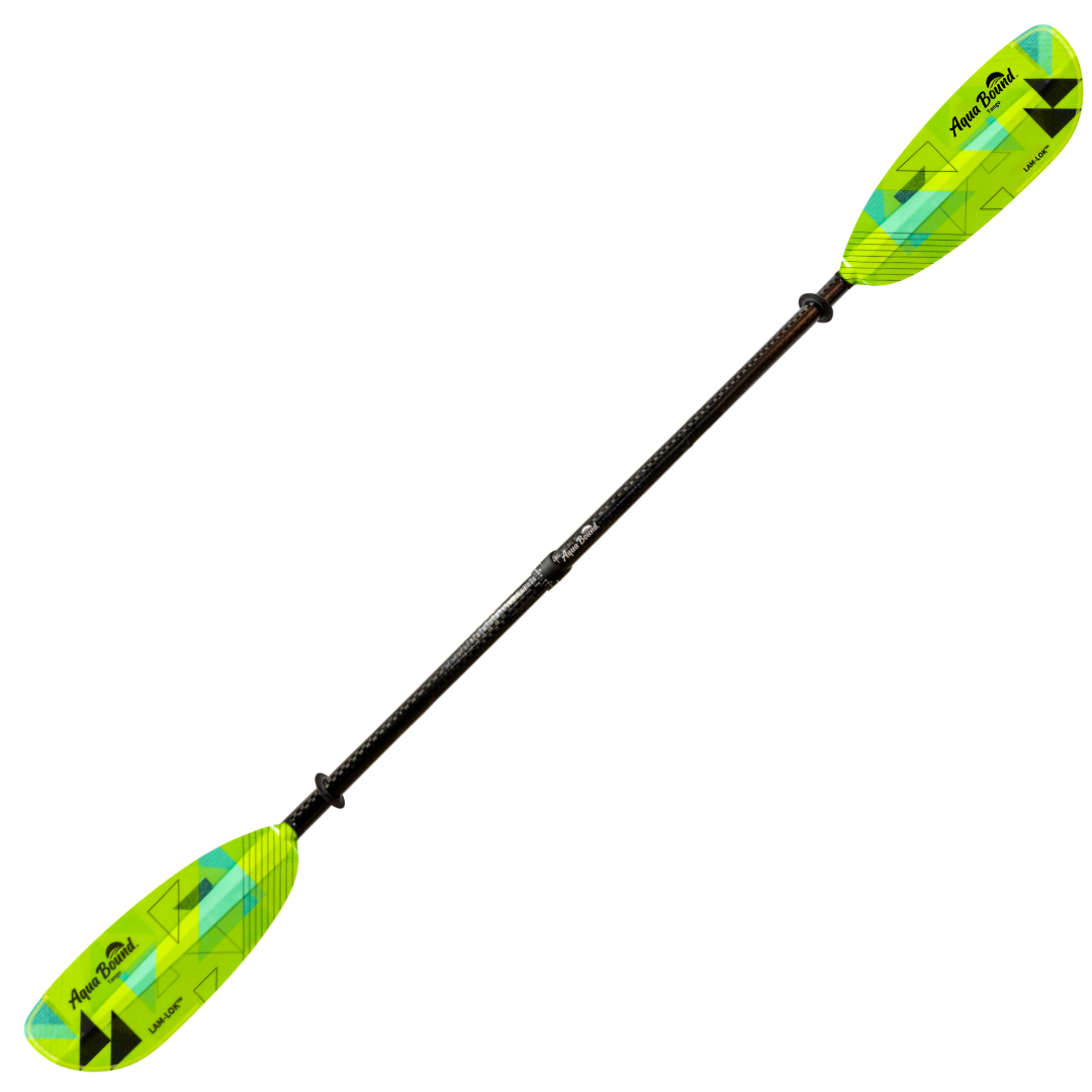 Aqua Bound Tango Fiberglass 2-Piece Versa-Lok Straight Shaft Kayak Paddle, Geo Punch, full paddle