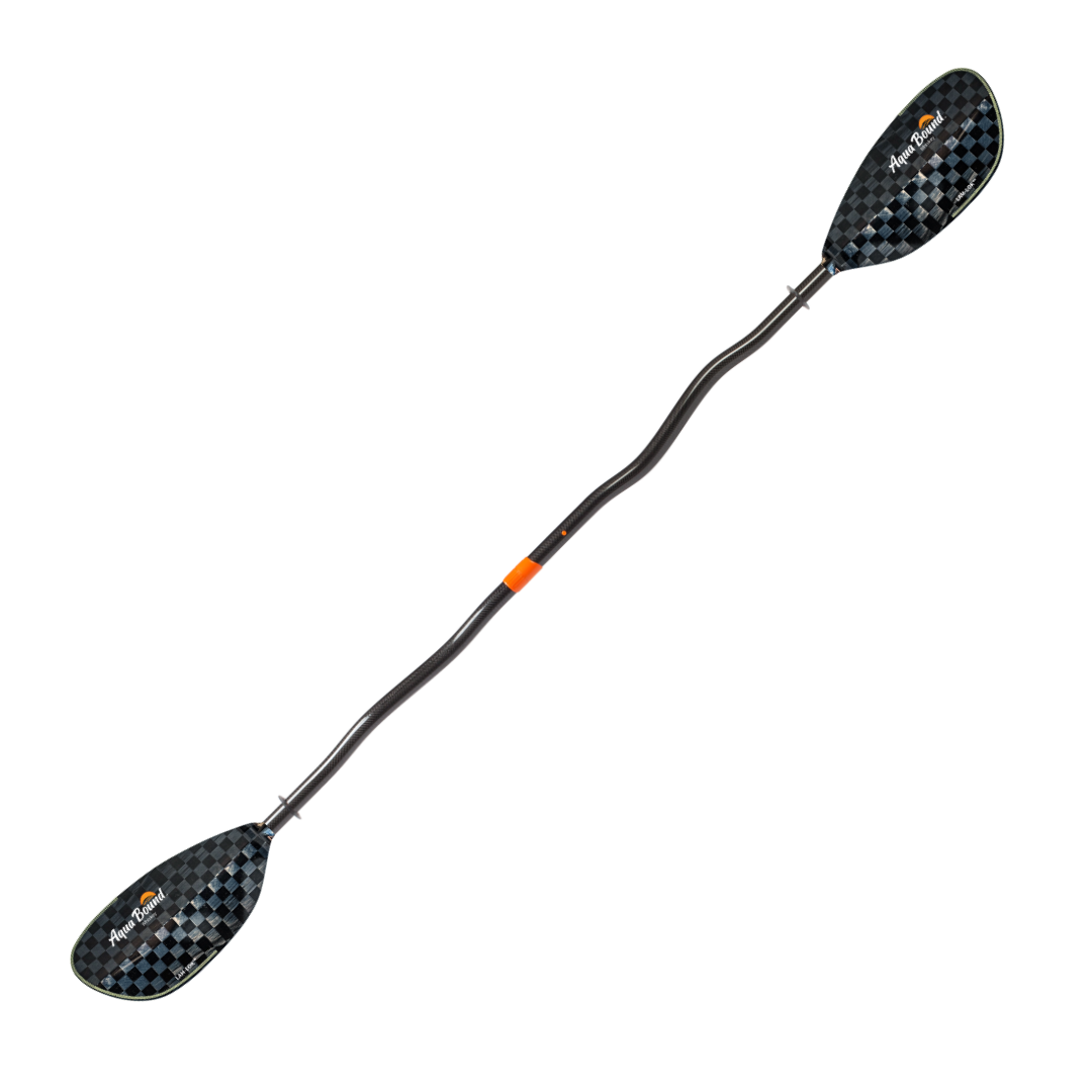 Aqua Bound Whiskey Carbon 2-Piece Bent Shaft Kayak Paddle, full paddle
