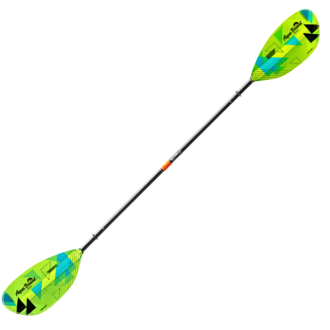Aqua Bound Whiskey Fiberglass 2-Piece Straight Shaft Kayak Paddle, Geo Punch, full paddle